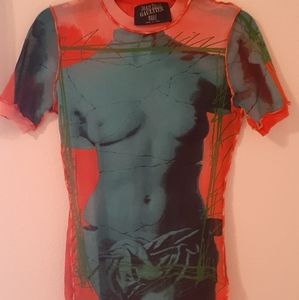Jean Paul Gaultier Mesh Nude Statue top